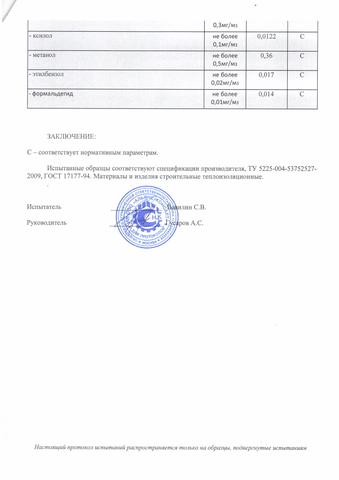 Протокол испытаний несъемной опалубки-3